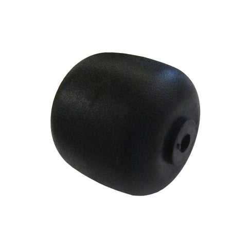 Anti Scalp Roller Deck Wheel Replacement For Lawn Mowers 2 Pack 72490003 72490002, black rubber wheel, side view
