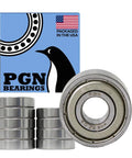 PGN 608-ZZ bearings, 10-pack, chrome steel sealed ball bearings, 8x22x7 mm