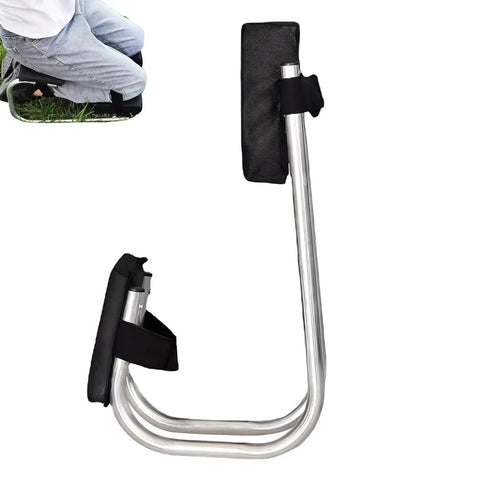 Adjustable Garden Kneeler Bench with Cushioned Pad Portable Foldable Kneeling Stool side view