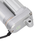 Heavy Duty 24V Electric L Actuator Featuring Slick Retractable Motion And No Frills Metal Gear Build close-up view of metal housing and motor.