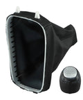 Upgrade Your Ride With This Sleek Black Manual Gear Shift Knob Kit For Saab 9-3 Models Years 2003 To 2012 Featuring A Durable Abs Plastic Construction Ergonomic Grip Design And Smooth 5 Or 6 Speed Operation Plus Gaiter Boot Base Cover Included. black manual gear shift knob kit with gaiter boot, ABS plastic, 5/6 speed