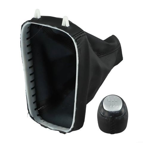 Upgrade Your Ride With This Sleek Black Manual Gear Shift Knob Kit For Saab 9-3 Models Years 2003 To 2012 Featuring A Durable Abs Plastic Construction Ergonomic Grip Design And Smooth 5 Or 6 Speed Operation Plus Gaiter Boot Base Cover Included. black manual gear shift knob kit with gaiter boot, ABS plastic, 5/6 speed