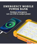 JUDYSSY 200-800W Outdoor Solar Led Floodlight Emergency Lighting Rechargeable Outdoor Camping Portable Waterproof Fishing Spotlight for Court,Garden,Warehouse，800w，800w with power bank charging phone.