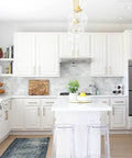 Modern kitchen with Freestone Appliance Pull From The Urban Modern Collection, 12 Inch Center To Center, Polished Chrome Finish.
