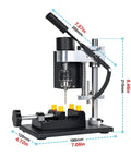 Heavy Duty 200W Mini Bench Drill Press Stand With Seven Gear Variable Speed Up To 8000 R/min Precision Pillar Drill Machine side view with measurements