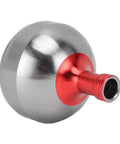 Upgrade Your Sea Fishing Game With This Premium Red Aluminum Alloy Power Knob Featuring Anti Slip Grip And 38mm Ergonomic Design For Sad Baitcasting Reels To Dominate Saltwater Adventures Today. 38mm red aluminum fishing reel power knob, side view