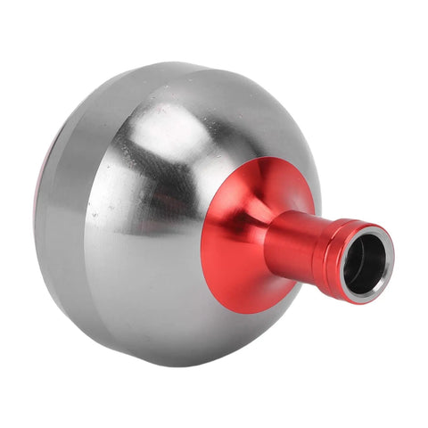 Upgrade Your Sea Fishing Game With This Premium Red Aluminum Alloy Power Knob Featuring Anti Slip Grip And 38mm Ergonomic Design For Sad Baitcasting Reels To Dominate Saltwater Adventures Today. 38mm red aluminum fishing reel power knob, side view