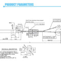 Thermopile schematic for gas fireplace; aluminum strip, two insulated copper leads, fiber-glass insulation