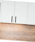 Sleek Black Cabinet Door Handles And Drawer Pulls 2 Piece Set For Kitchen And Closet European Style Wardrobe Pulls on white cabinet