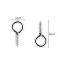 500 Pieces 4 By 8 Millimeter Small Screw Eye Pins For Jewelry Making And DIY Art Projects Mini Eyelets Threaded Clasps Hooks