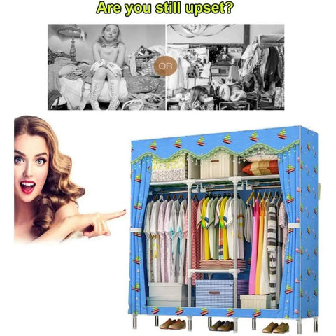 Heavy Duty Portable Fabric Closet With Sturdy Galvanized Steel Frame Quick Setup Clothes Organizer For Bedroom Or Living Room Big Capacity Storage Rack That Is A Legit Game Changer