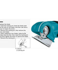 Instruction guide for replacing the blade on Garosa Cordless Electric Scissors 4V Power Shears with metal cover.