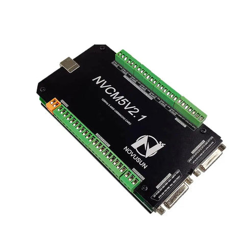 Six Axis CNC Motion Controller Card Kit USB 300KHz Breakout Board NVCMV2.1 for DIY Milling, Lathe and Milling Machines, black PCB