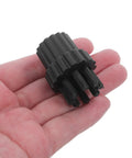 6 Piece Steam Cleaner Brush Heads Replacement in hand, heavy duty nylon, suitable for scrubbing windows and floors.