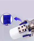 Close-up of High Precision Pneumatic Fixture Cylinder With Four Claw Clamps And Sensor Switch Mechanical Arm Gripper Finger Cylinder