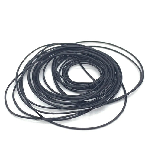 Watch Back Cover Seal Ring Set Waterproof O Ring Gasket 0.5mm 0.6mm 0.7mm 0.8mm Elastic Rubber Black shown in coils