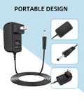 9V ACDC Power Adapter For NordicTrack RW200 Rowing Machine Replacement Charger, black wall wart PSU cable with plug and connectors shown