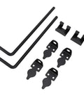 Heavy Duty Cane Drop Bolt for Wooden Gates, Vertical or Horizontal Mount, Weatherproof Steel Gate Drop Rod, black steel gate hardware set