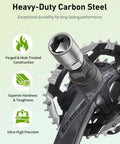 Bike Crank Puller Kit With Wrench And Top Cap For Quick Crank Arm Removal, Bottom Bracket Tool on carbon steel crankset