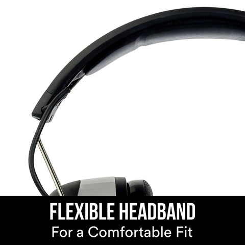 Side view of the WorkTunes Connect Hearing Protector With Bluetooth Audio, AM FM Radio highlighting flexible headband design.