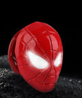 Red spider-themed car ignition button cover with sleek design, anti scratch zinc alloy, fits 99 percent of vehicles, car interior accessory