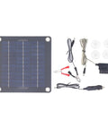10W Monocrystalline Solar Panel Battery Charger Kit With OBD Charger And Battery Clips For Cars, Motorcycles, Boats, And RVs - Portable Solar Power For On The Go, Storage And Emergency Backup.