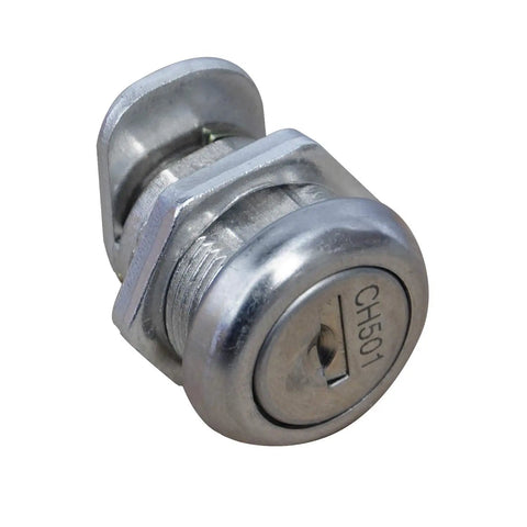 Close-up of CH501 cylinder from Truck Tool Box Lock Replacement Kit With CH501 Keys For Pickup Latch Cylinder Universal Lift Up Paddle Lock