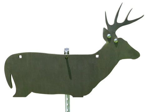 Deer Buck Silhouette AR500 Steel Target 21 Inch By 30 Inch For Range And Hunting Rifle Practice Gong With Mounting Holes