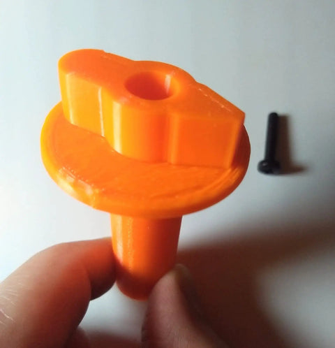 Inverter Generator Knob Switch Replacement For Run Choke GP2200i GP2500i 3D Printed Spare Part Built To Match Original Shaft Size Durable And Easy Install Plug And Play Fits Only The Right Models, orange PETG knob with screw