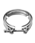 2.75 Inch V Band Clamp Quick Release Stainless Steel Exhaust Clamp For Turbo Downpipes And Performance Exhaust Systems Corrosion Resistant V Band Bolt Clamp For Cars Easy Fit High Temp Durability Car Accessories showing top view.
