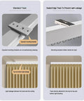 Comparison of standard track with exposed brackets and sealed edge track for Premium Aluminum Ceiling Mount Curtain Rail With Double Groove Blackout Track For Living Room Bedroom And Patio Sliding Glass Doors 17.7 Feet Long No Fuss Easy Install Wall Or Ceiling With Smooth Left Right Sliders