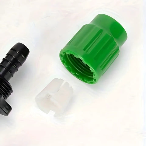 Quick Fix Telescopic Hose Repair Kit For Expandable Garden Water Lines Heavy Duty Abs Plastic Dual Channel Connectors Stop Leaks Fast With This No Tools Necessary Durable Gear That Makes Your Spraying Smooth And Super Easy black and green hose connector fittings