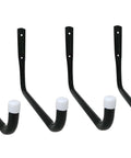 Heavy Duty Steel 10 Inch Garage Storage Utility Hooks 4 Pack Black Powder Coated Rust Resistant Wall Mount Hooks For Tools And Gear