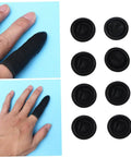 Heavy Duty 1000 Pack Finger Sleeve Protectors Soft Latex Tip Guards Sick Grip For Mechanics Factory Workers Guitar Shredders And Sewing Crew Lightweight Daily Grind Essential displayed on a hand with multiple protectors.