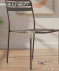 Stainless Steel 90-Degree Corner Brace reinforces chair leg joint, heavy-duty L-shaped bracket for indoor stability, silver finish