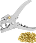 Eyelet Pliers Kit 3 16th Inch 5mm With 100 Grommets For Leather Fabric Belts Shoes And Clothes Repair Easy To Use Eyelet Tool Set