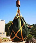 Heavy Duty Canvas Beefed Up Cargo Lift Pad Net For Construction And Warehouse Transport Reinforced Hoist Sling Mesh in use
