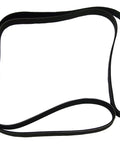 Heavy Duty Six Rib Serpentine Belt 97 Inch Direct Replacement For 4.0L Engines With AC Quick Swap, black rubber design.