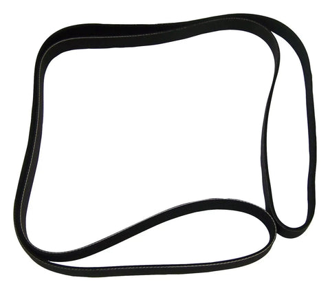 Heavy Duty Six Rib Serpentine Belt 97 Inch Direct Replacement For 4.0L Engines With AC Quick Swap, black rubber design.