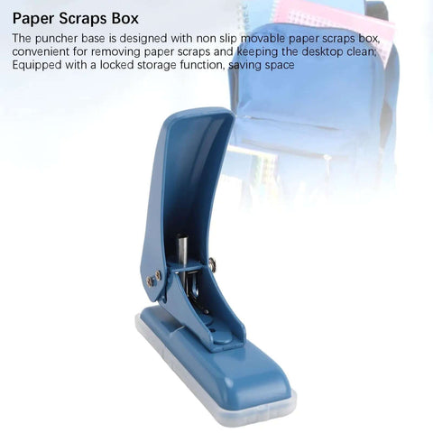 Compact Five Point Five Millimeter Hole Puncher Built Tough Metal Handheld Punch For Paper Cards Crafts 40 Sheet Capacity