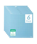 LightGrip Cutting Mat Pack 6 Pack 12x12 Inches For Lightweight Paper Cardstock And Printables Reusable Durable Mats