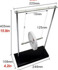 Pendulum Energy Lab Kit for Physics Class, Hands On Gravity and Potential Energy Demonstrator with dimensions in inches and mm