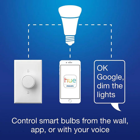 Smart Bulb Dimmer Switch Two Pack For Philips Hue Bulbs Keeps Hue Ready And Lets You Dim With No App Needed Lock The Toggle For Easy Home Lighting Control