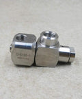 Waterjet 90 Degree Pure Water Swivel Valve For Water Jet Machines Heavy Duty Stainless Steel Connector on a neutral background