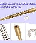 Top Shelf Replacement Steering Wheel Horn Button Contact Plate Plunger Pin Kit with metal spring and plastic components.