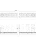 Technical drawing of 3/8-Inch Drive 6-Point Universal Joint Socket Set With Rail, 10-Piece (10-19 mm)