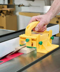 GRR RIPPER GR 100 3D Adjustable Table Saw Pushblock 2 Pack Delivers Pro Grade Precision And Kickback Control, bright yellow, in use