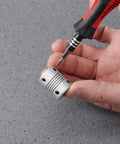 300mm Lead Screw Set for 3D Printers With High Precision Aluminum Anti Backlash Nut Ideal for DIYers and CNC Mills Engraving Machines and Wood Projects., close-up of aluminum anti-backlash nut and screwdriver