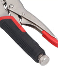 Close-up of Heavy Duty Chrome Steel Welding Clamps With 270 Degree Rotating Jaws For Pipes 1-3 Inches, featuring non-slip grip handles.