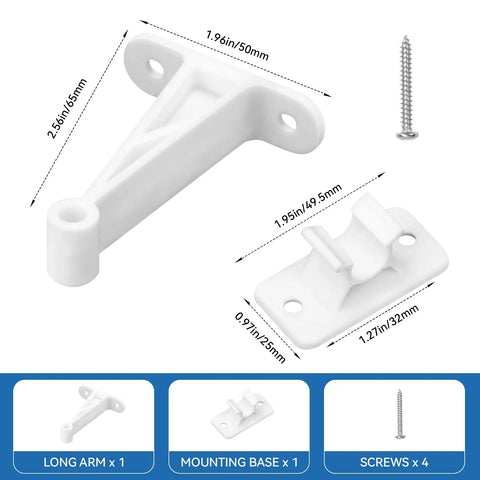 Heavy Duty RV Door Holder Clip Keeps Camper Entry Door Open In Windy Weather Wind Resistant 3 Inch White Door Catch